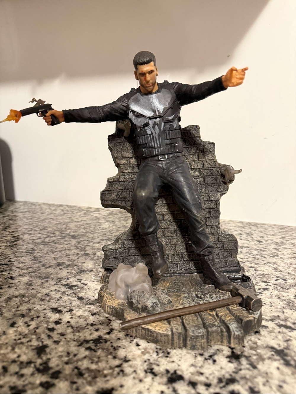 Marvel Punisher Black and Gray Action Statue